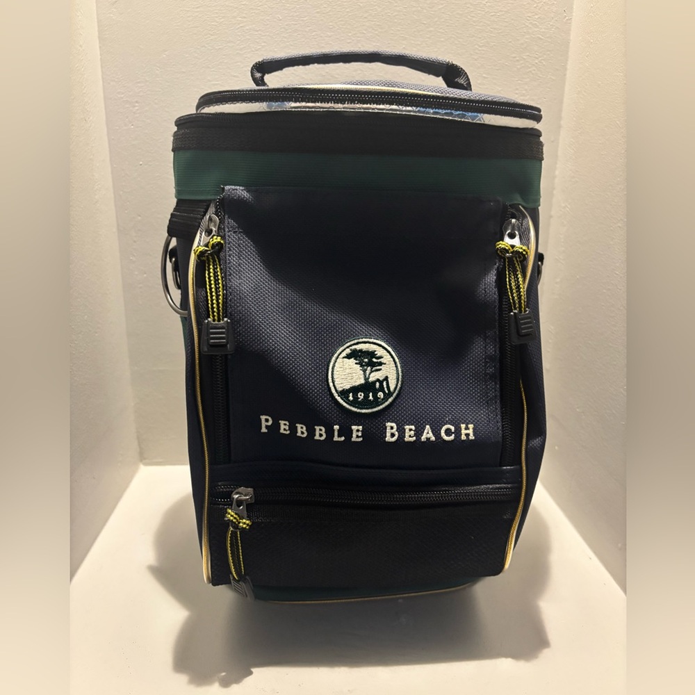 Pebble Beach Mini Golf Insulated Cooler Bag, Storage Zip Navy drink 6pk Travel